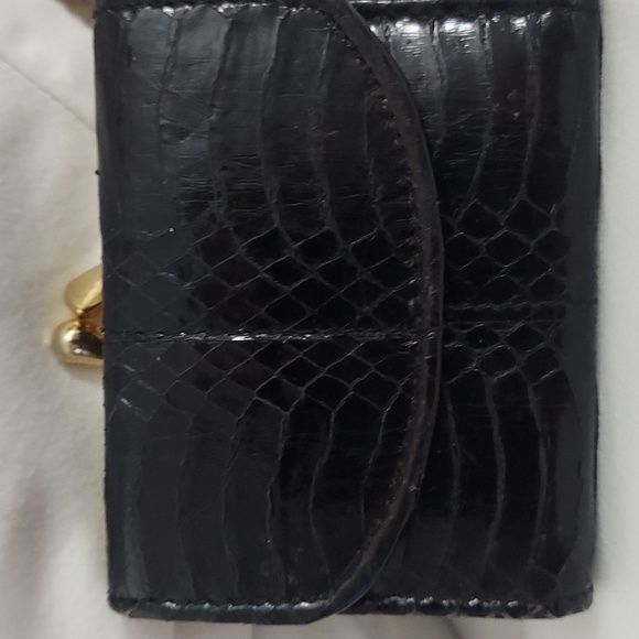 Vintage Amanda Smith Lizard Embossed Leather small wallet change purse - Picture 2 of 12